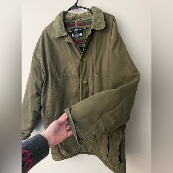 Vintage Woodlake Flannel Lined Barn / Chore Coat with Corduroy Details - Picture 6 of 7